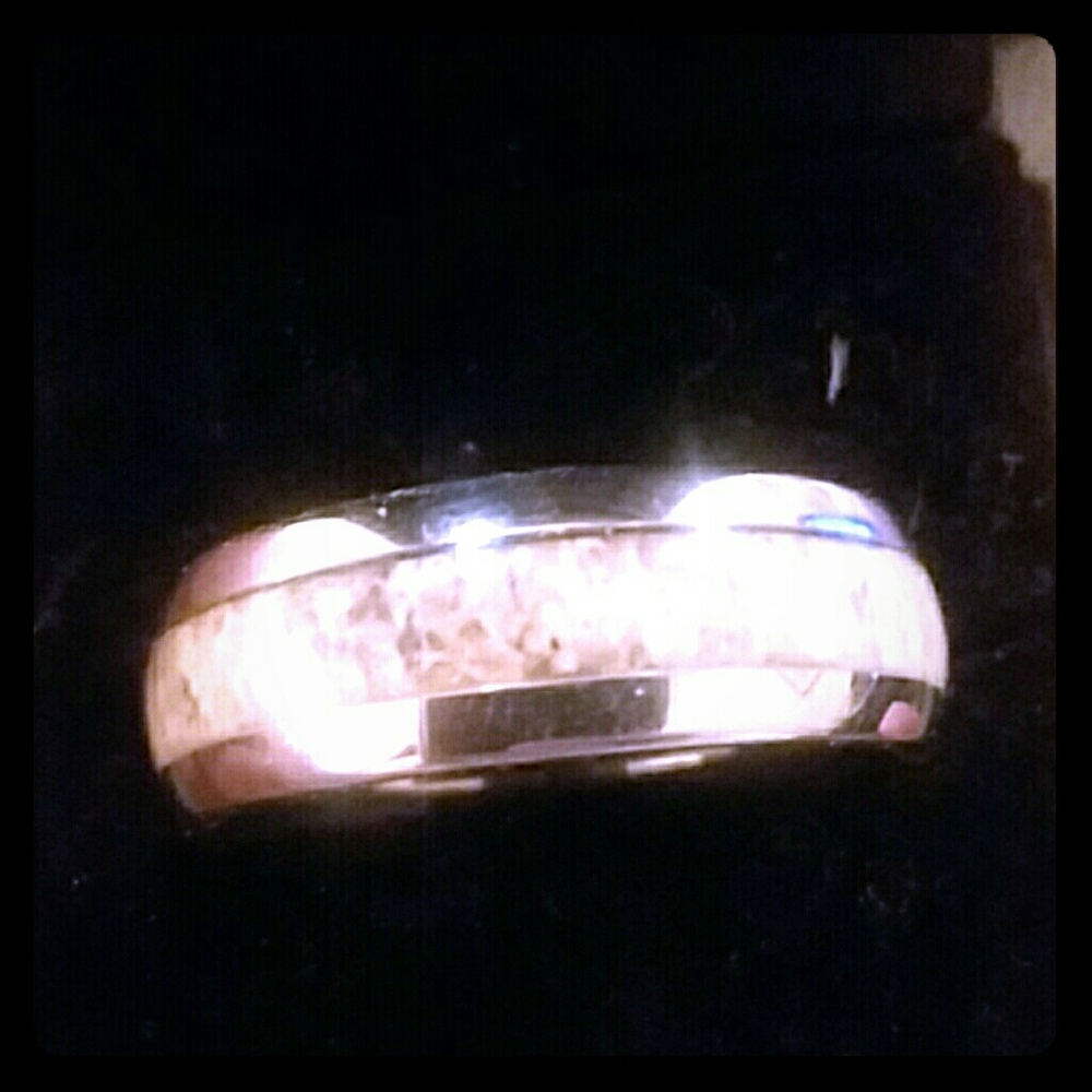 Men's Wedding band with Deer Antler inlay